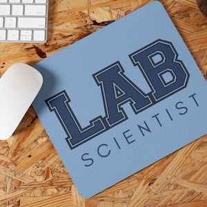 Lab Scientist Mouse Pad, Geeky Gift for Science Lovers, Office Desk Decor, STEM Student Supplies, Chemistry Lab Mousepad