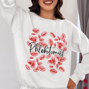 Phlebotomy Crewneck Sweatshirt | Funny Medical Gift, Nursing Apparel, Healthcare Worker Clothing, Blood Draw Humor, Unisex Casual Wear