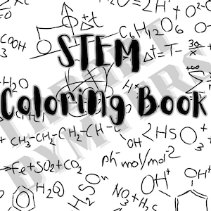 Páginas para colorir STEM, páginas para colorir de ciências para imprimir com motivação científica divertida