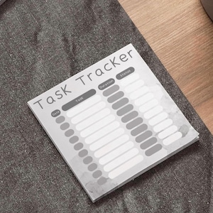 Task Tracker Note Pads, Organized Sticky Notes for Work or Home Office Planner, Productivity Aids, Gift for Students, Teachers
