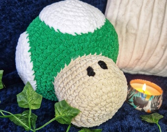 Super Mario Bros Mushroom Amigurumi Crochet Plush Green