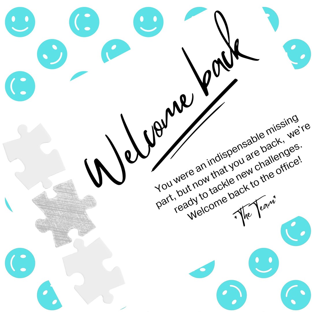 Welcome Back Digital Card Welcome Back Editable and Printable - Etsy