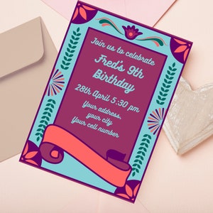 Birthday Party Invite, Printable Template, Digital Download, Birthday Invitation Template, Canva Template, Kids Birthday Party