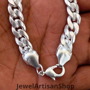 Men’s Solid 925 Sterling Silver Braided Chain Necklace-handmade heavy design vintage stylish solid chain-Luxury Silver Chain