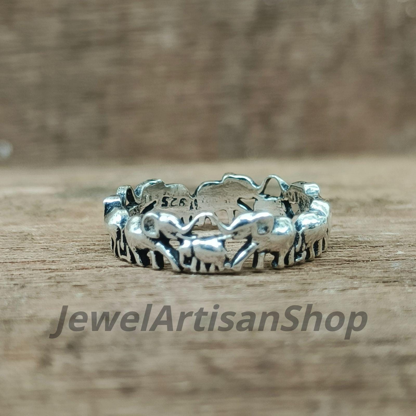 Bague Éléphant Moderne (Argent et Or