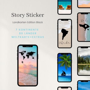 Mappe adesive per storie: adesivi di viaggio per Instagram, Facebook e altro.