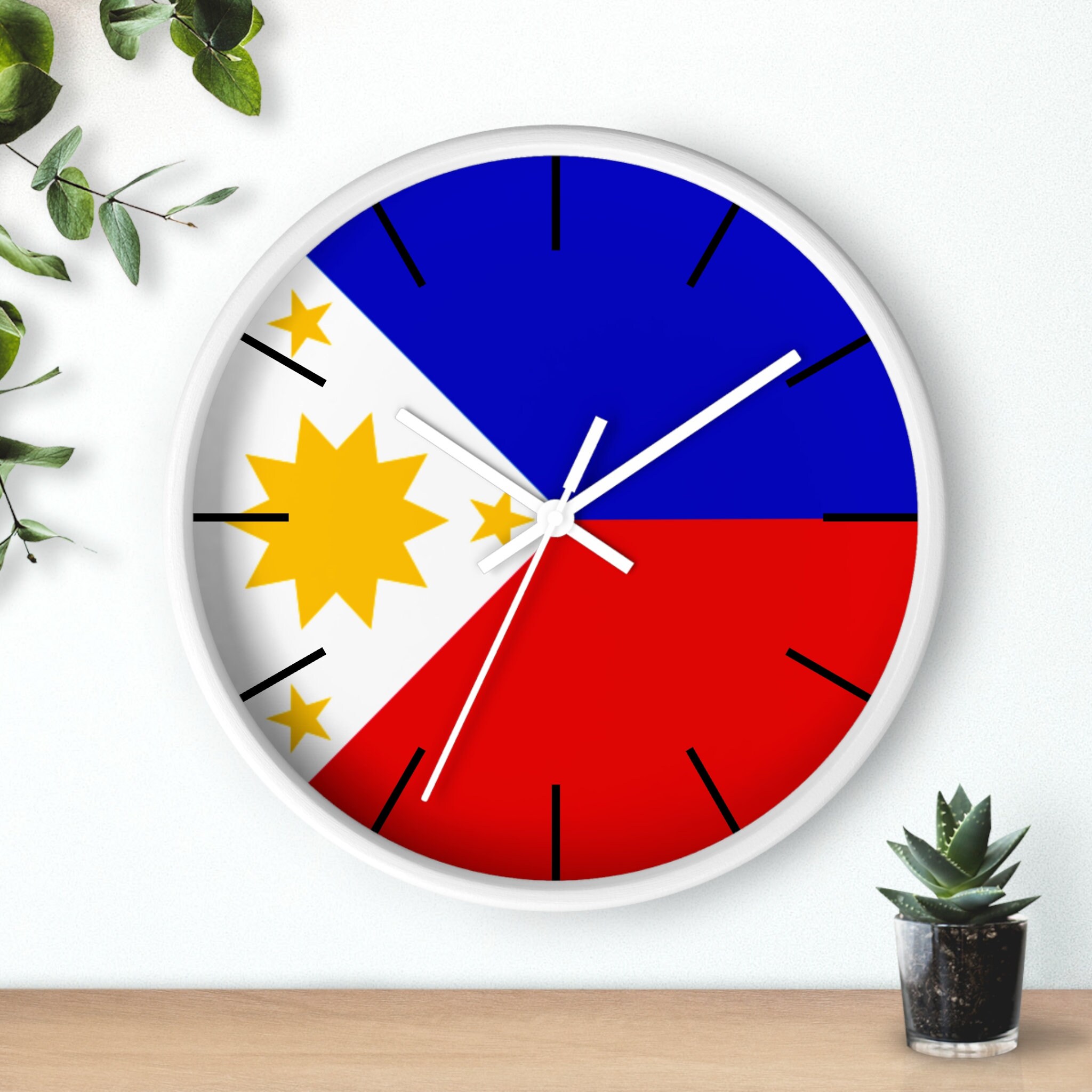 PHILIPPINE FLAG Design Wall Clock, Filipino Flag, Cute Filipino Gift - Etsy