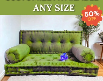 Handmade Floor Sofa With Backrest | Large Floor Sofa | French Style Seat With Backrest | Indoor Reading Corner Floor Sofa | Floor Sofa bed