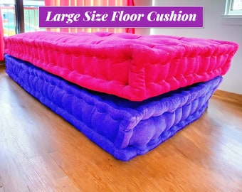 Extra Large Floor Cushions || Large Floor Cushions for Adults || Floor Cushions for Balcony || Custom Floor Pillow || Velvet Floor Cushion