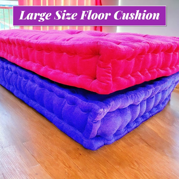 Extra Large Floor Cushions | Large Floor Cushions for Adults | Custom Floor Cushions For Living Room | Floor Cushions For Balcony | Any Size