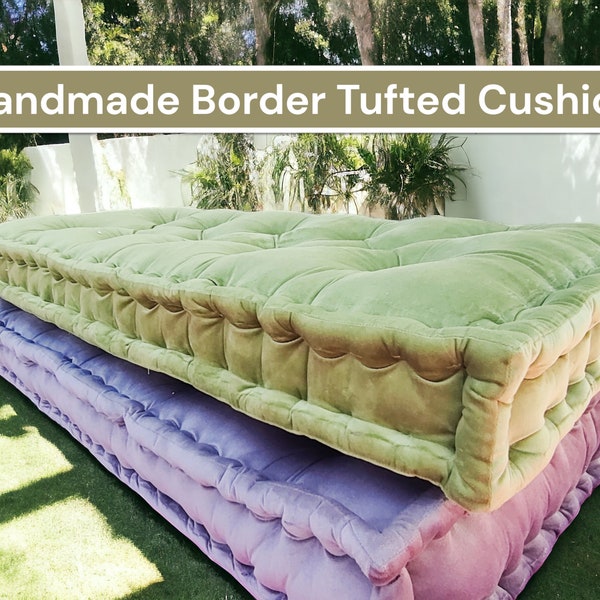 Outdoor Floor Cushion | Large Floor Cushion | Custom Floor Cushion | Garden Floor Cushion | Floor Seating | Velvet Floor Cushion Bench