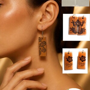 Pendientes de  bambú