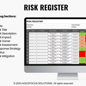 Strategic Risk Register Retained Risk Column Risk Register, Risk Log, Risk Plan, Risk Assessment, Risk Tracker, Risk ...