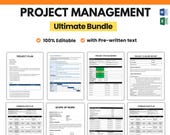 Project Management Bundle, Project Templates, Project Plan, Project Status, PM Tools, Business Analysis, Project Management