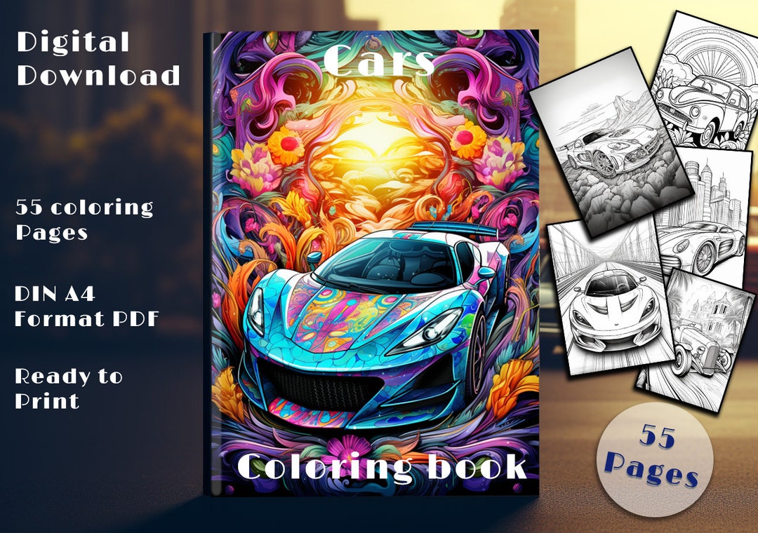 Cars Coloring Book PDF – 55 Printable Coloring Pages, Sports Cars ...