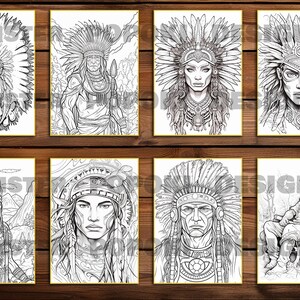 55 Pages of Native Americans Coloring Book | PDF | Printable Coloring ...