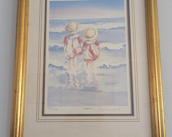 Faye Whittaker Limited Edition Framed Print – “Paddling” (1550/2450) with Certificate of Authenticity