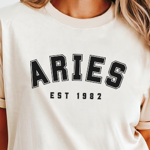 Comfort Colors Aries Personalized Shirt Gift, Custom Gift Aries Shirt, Zodiac Birthday Shirt, Aries Astrology Gift, Birthday Aries Shirt