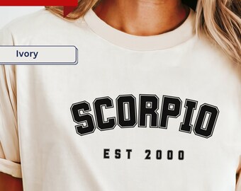 Comfort Colors Scorpio Personalized Shirt Gift, Custom Gift Scorpio Shirt, Zodiac Birthday Shirt, Scorpio Astrology Gift, Birthday Scorpio T