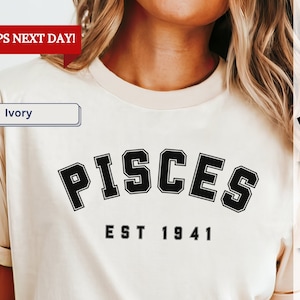 Comfort Colors Pisces Personalized Shirt Gift, Custom Pisces Sweatshirt, Zodiac Birthday Shirt, Pisces Astrology Gift, Birthday Sweatshirt