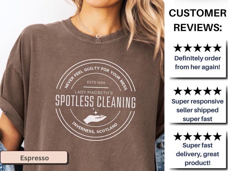 Lady Macbeth Spotless Cleaning Shakespeare Vintage Tshirt, Teacher