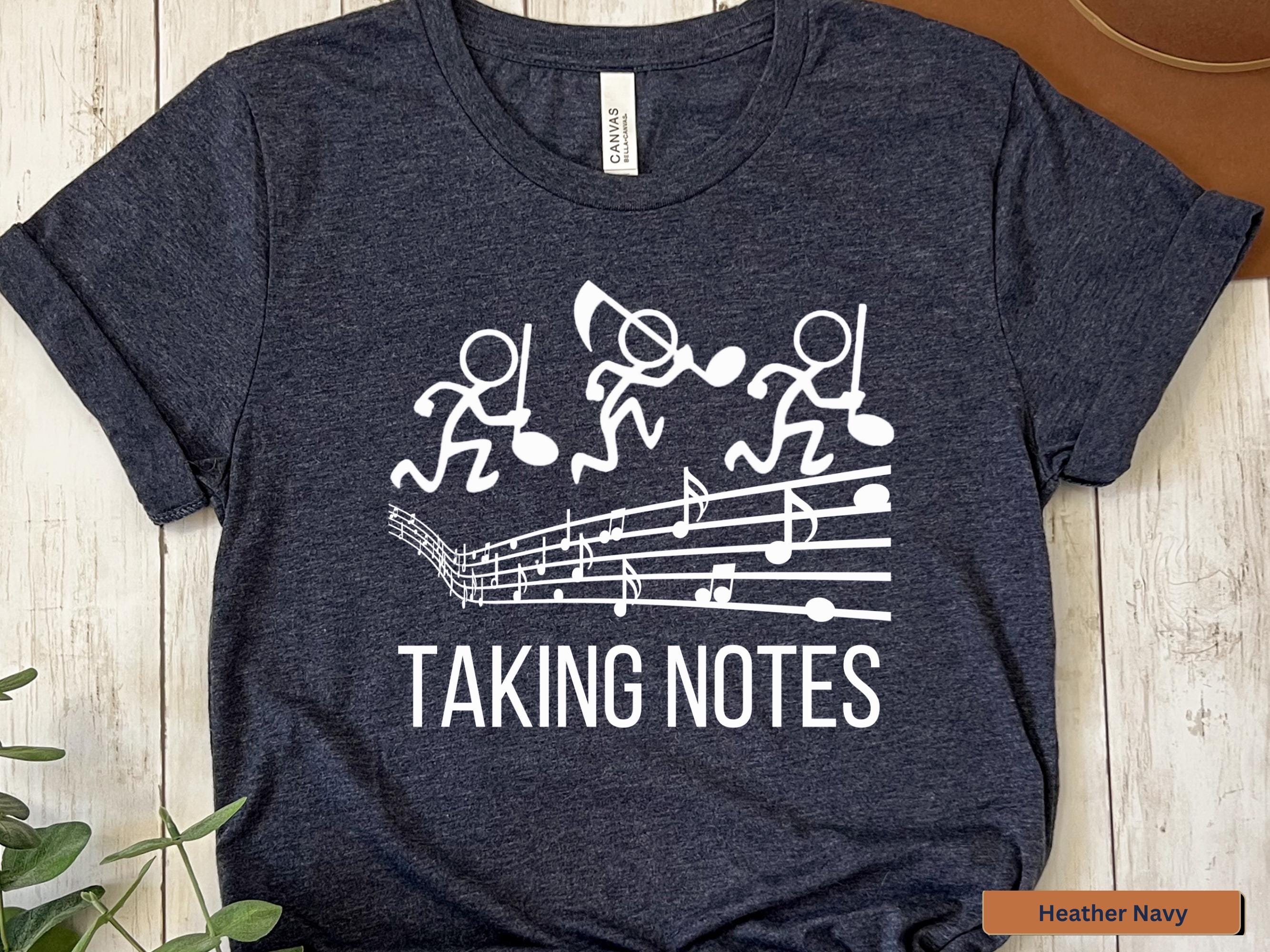 Taking Notes Stickman Music Teacher Vintage T-Shirt, Teacher Shirt, Music Teacher Shirt, Teacherlife Shirt, Teacher Gift, Music Teacher
