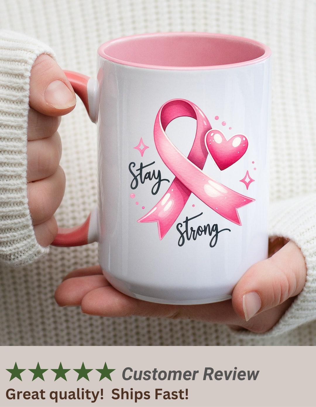 Cancer Warrior Coffee Cup Gift, Stay Strong Cancer Warrior Mug