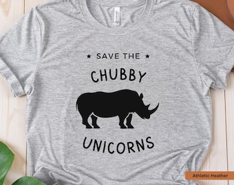 Save The Chubby Unicorn T-Shirt Gift, Gift For Unicorn Lover, Funny Unicorn Gag Tee, Funny Rhino Gift Shirt For Wildlife Lover, Rhino Hoodie