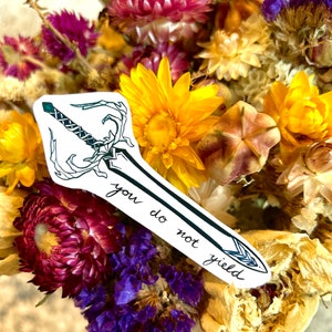 Sword of Terrasen Sticker &quot;You Do Not Yield&quot; | TOG