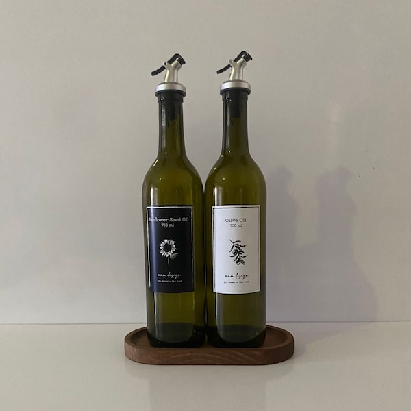 Olivenölflasche, kundenspezifische Olivenölflasche, stilvolle Glasflasche für Olivenöl und andere Öle, modernes Design-Olivenöl