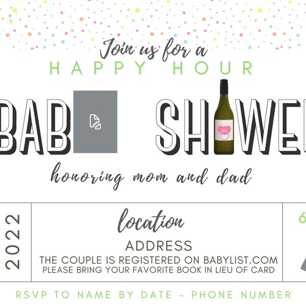 Baby Happy Hour Party Invitation Etsy