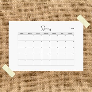 Printable 2024 Calendar in PDF High Quality  | 12 Month Calendar of 2024