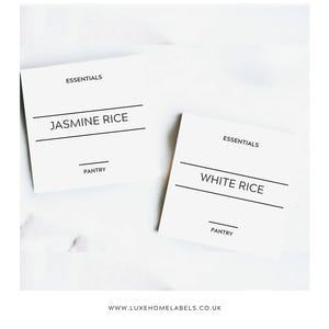 Étiquettes personnalisées de luxe pour garde-manger | Stickers de rangement pour cuisine haut de gamme | Résistant à l'eau et à l'huile | Différentes tailles