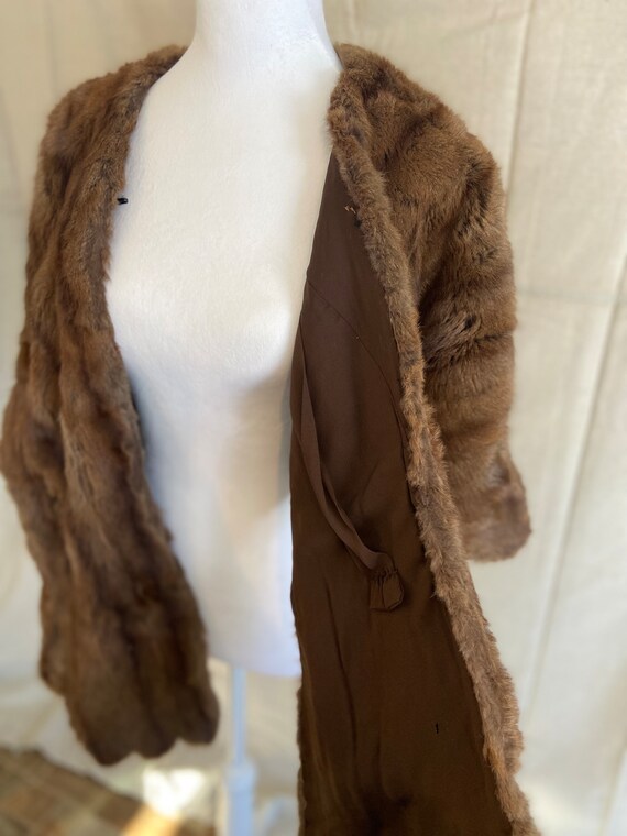 Vintage Genuine Mink Fur Caplet Stole, Maine Fur … - image 2