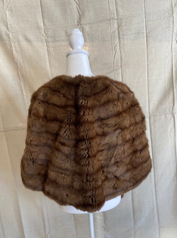 Vintage Genuine Mink Fur Caplet Stole, Maine Fur … - image 5