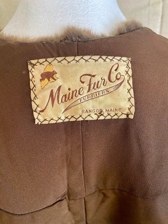 Vintage Genuine Mink Fur Caplet Stole, Maine Fur … - image 7