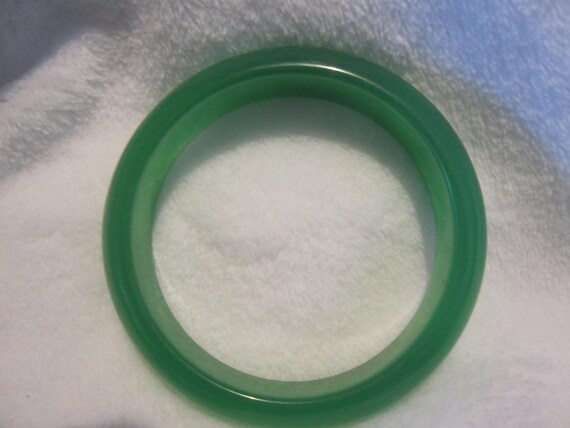 Emerald Green Jade Bangle - image 1