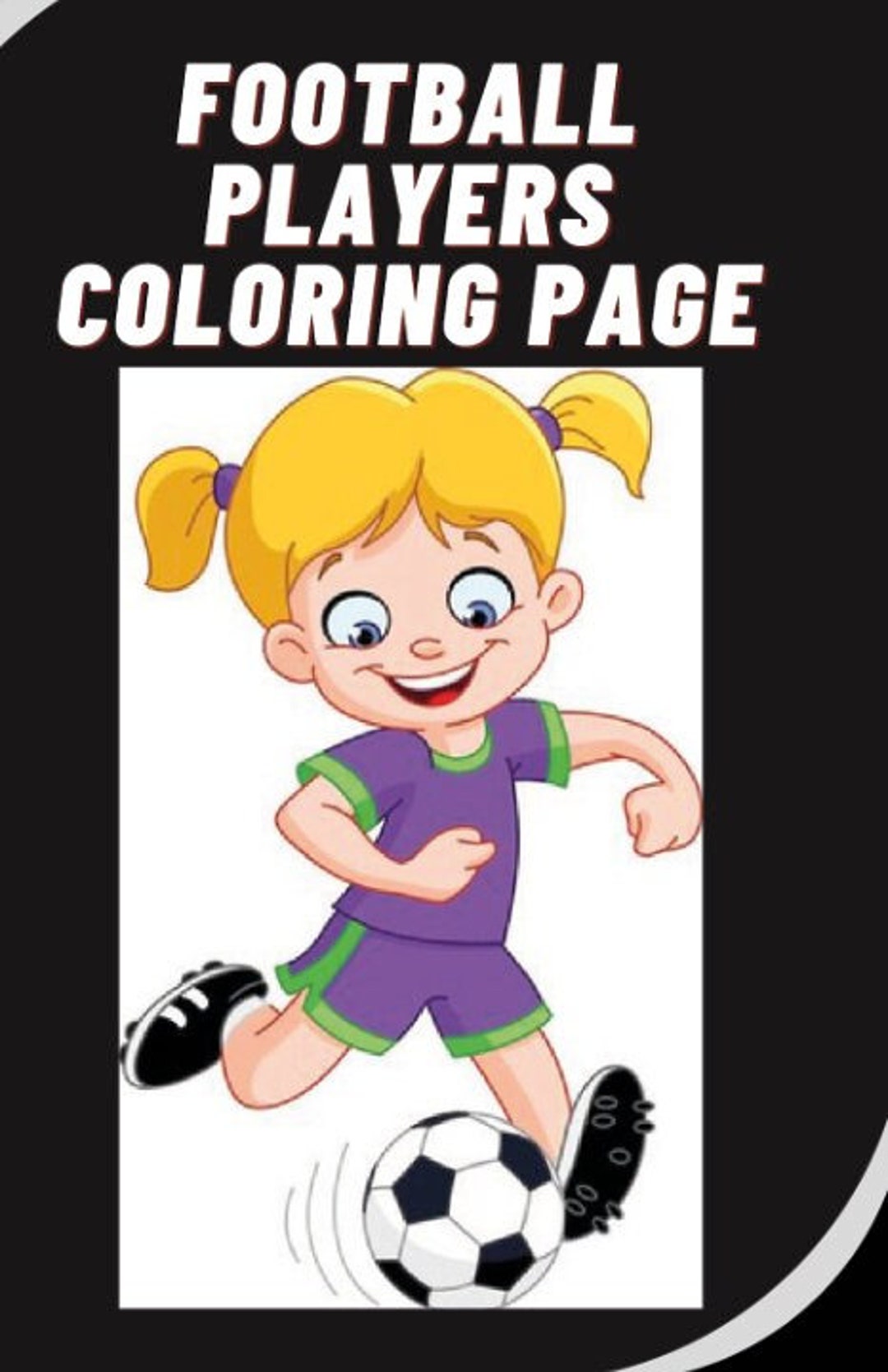 Girl Soccer Player coloring page