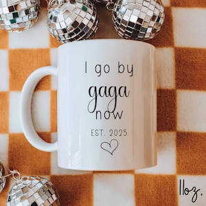 Pregnancy Announcement for Grandparent Mug, New Gaga Gift, New Gaga Announcement, Pregnancy Announcement Mug, Promoted to Grandma
