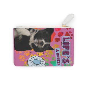 Fun puppy Mini Clutch Bag | Cute dog Print | Life&#39;s A Breeze | Purse, Gift for puppy Lovers, Fashion Accessory, Everyday Use
