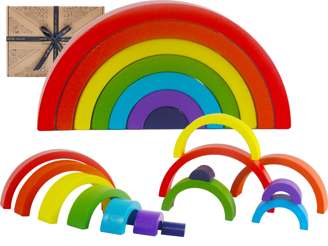 Jaques of London Wooden Rainbow Toy Wooden Stacking Toys Etsy UK