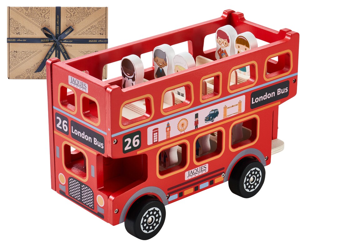 Jaques of London Bus Toy Wooden London Bus Red Double Etsy UK