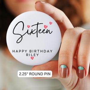 Birthday Year Pin, Custom Birthday Pin, Personalized Birthday Pin, Customized Name Birthday Pin, Gift for Birthday, Birthday Celebration Kit