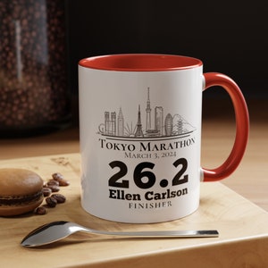 Marathon Finisher Mug, Personalized Running Mug, Half Marathon Finisher, Gift for Marathon Runner, Coffee Mug for Runner, Tokyo Coffee Mug