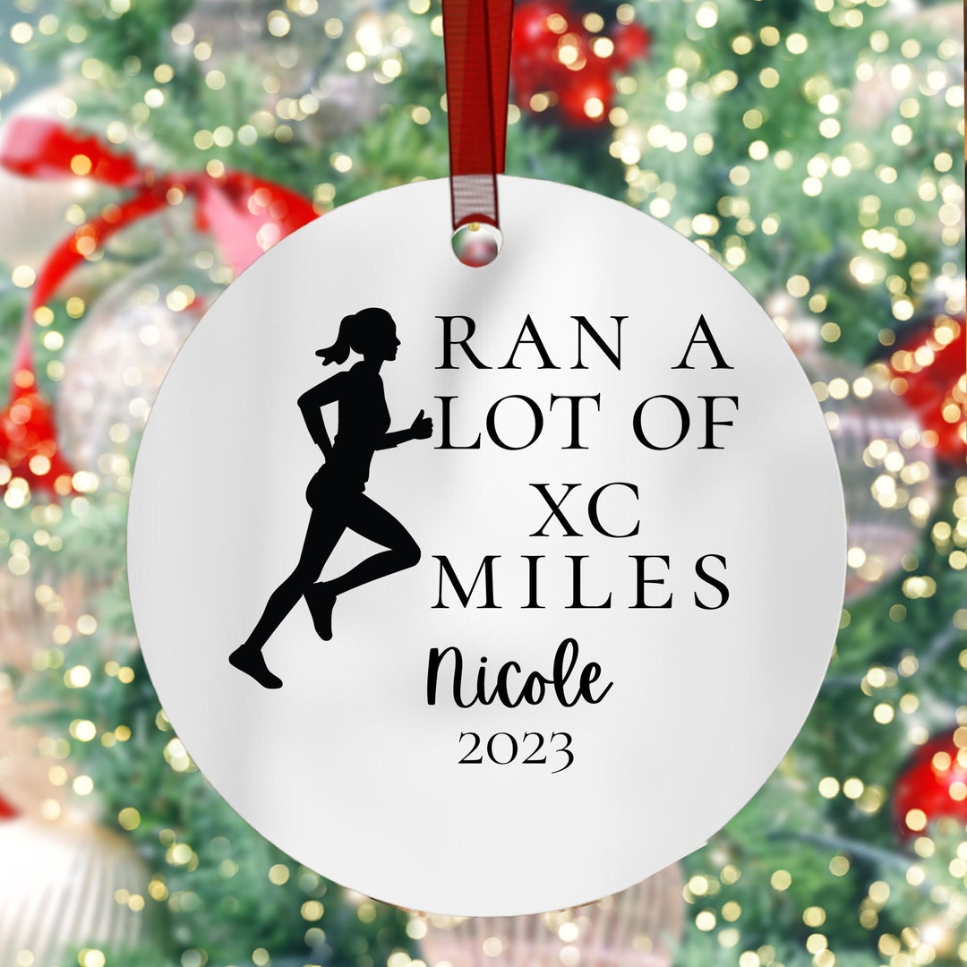 Personalized Running Ornament, Personalized Cross Runner Ornament, Half
