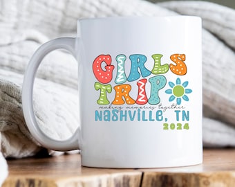 Custom Girls Trip 2024 Mug, Personalized Girls Trip Mug, Personalized Vacation Mug, Girls Vacation Mug, Custom Girls Trip Mug, Keepsake Mug