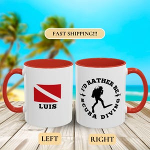 Scuba Diver Mug, Works Well Under Pressure Mug, Diving With Sharks Mug, Personalized Coffee Mug, Gift for Scuba Diver, Scuba Instructor Mug