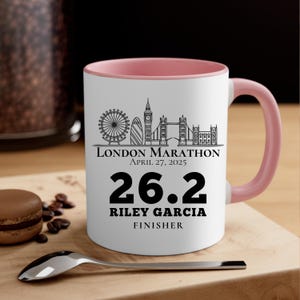 Marathon Finisher Mug, Personalized Running Mug, Half Marathon Finisher, Gift for Marathon Runner, Coffee Mug for Runner, London Coffee Mug