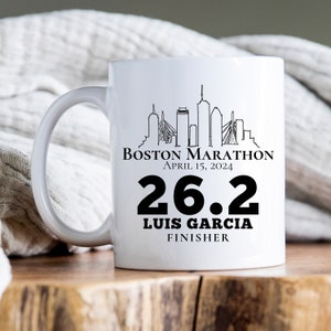 Marathon Finisher Mug, Personalized Running Mug, Half Marathon Finisher, Gift for Marathon Runner, Coffee Mug for Runner, Boston Coffee Mug
