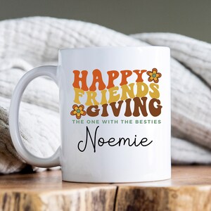 Personalized Thanksgiving Coffee Mug, Custom Coffee Mug, Friendsgiving Mug, Hot Chocolate Mug, Gift for Hostes, Coffer Lover Mug, 11oz Mug